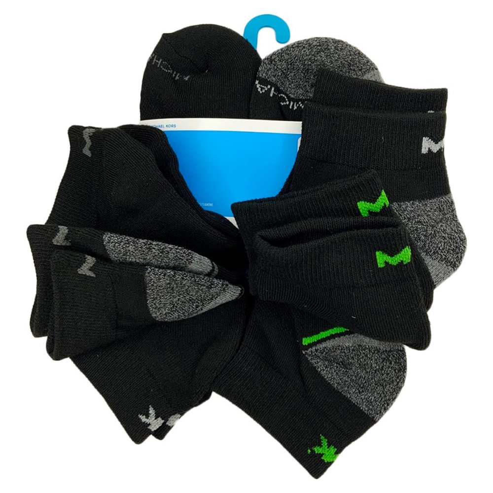 NWT 6-PAIRS PACK MICHAEL KORS MSRP $26.99 MEN'S QUARTER CUT SOCKS SIZES 7-12 - Picture 3 of 3